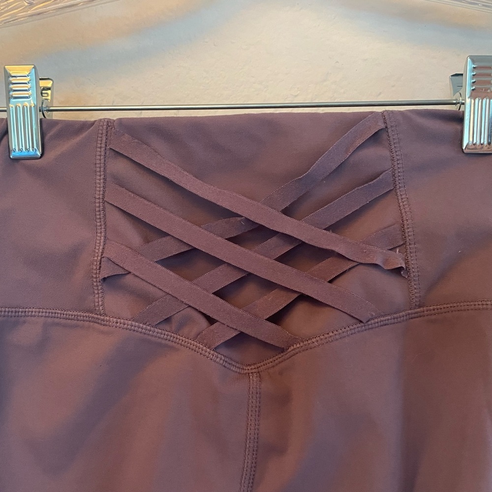 Yogalicious Lux High Waist Squat Proof Criss Cross V Back Ballet Leggings